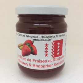 Confiture fraise / rhubarbe du Valais