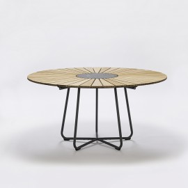 Table extérieure ronde en bambou